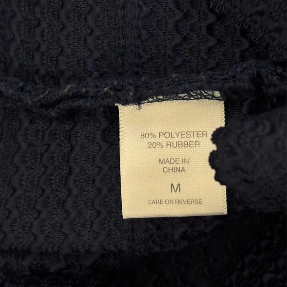 7th Avenue Skirt Womens Medium Blue Knit Pleated‎ Heavy Pull On Non Lined